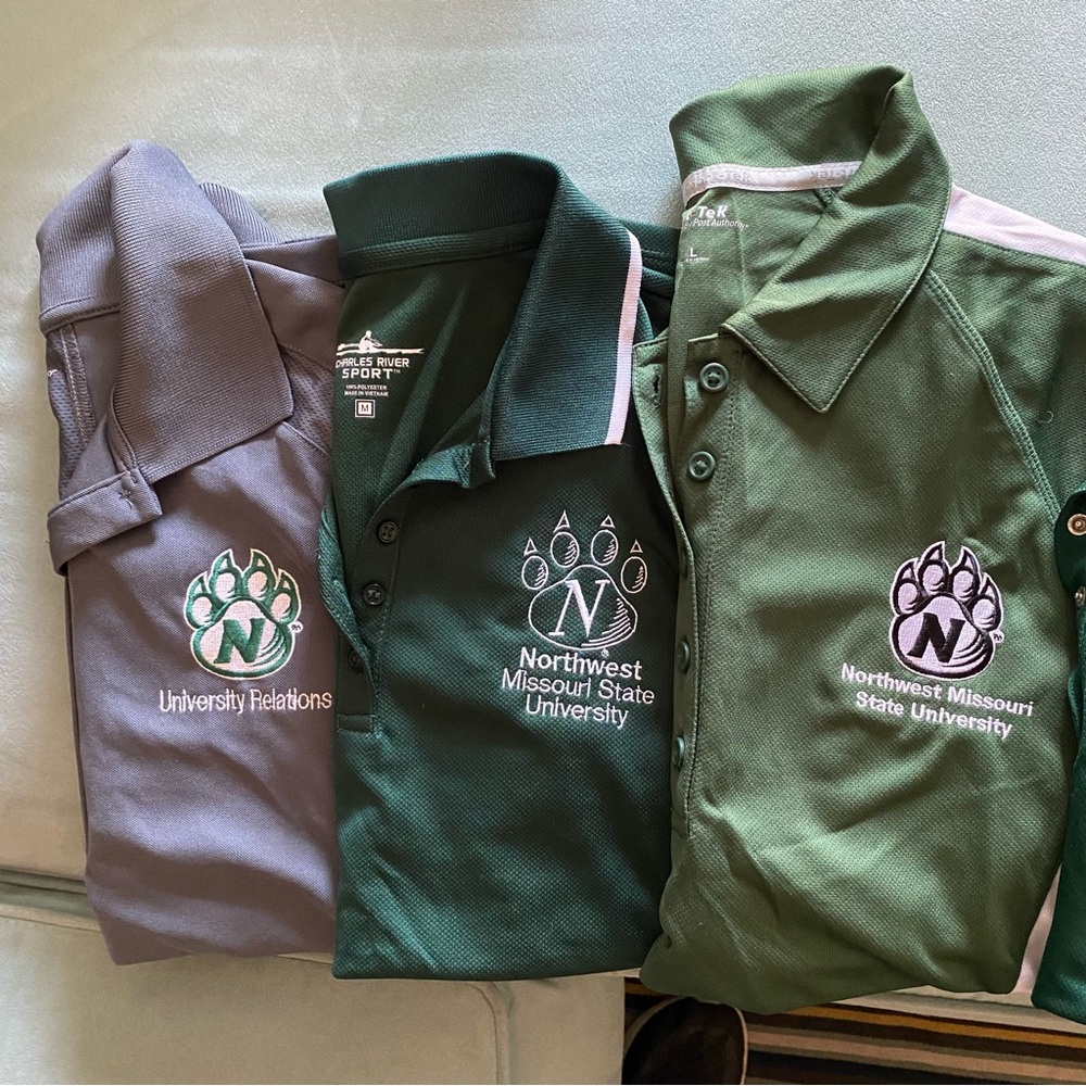 LOT of 6 Northwest Missouri State University Polo Shirts